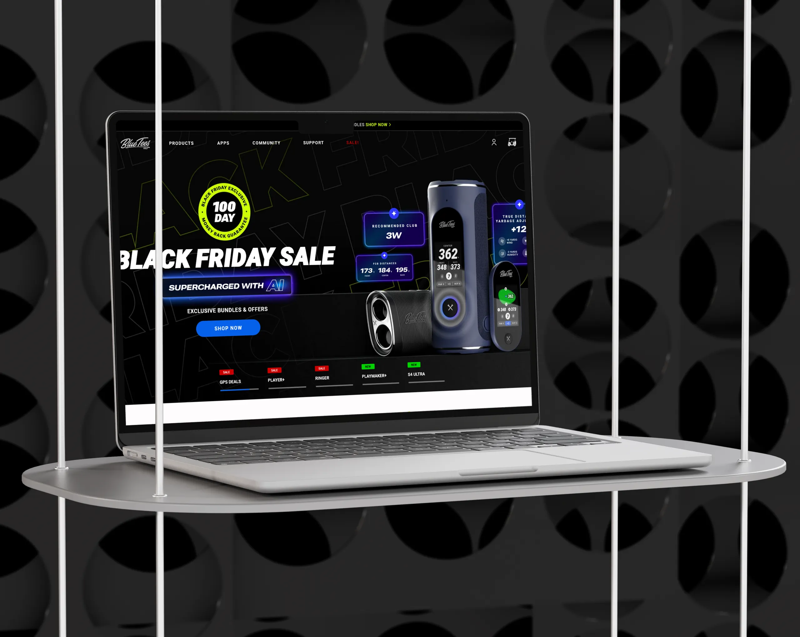 Blue Tees Golf Mockup